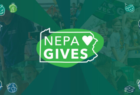 NEPA Gives logo in blue and green